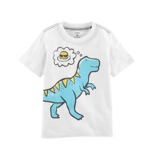 Carters Boys Short Sleeve Tee White/Dino 2T NEW